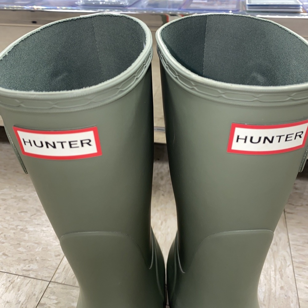 Hunter Boots Womens Size 11 US Green Original Play Tall Rain Waterproof Natural - Picture 7 of 14